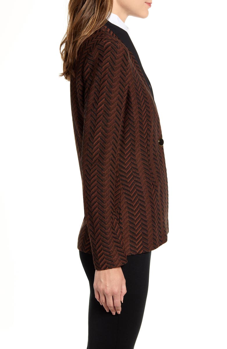 Ming Wang Chevron Knit Jacket, Alternate, color, 