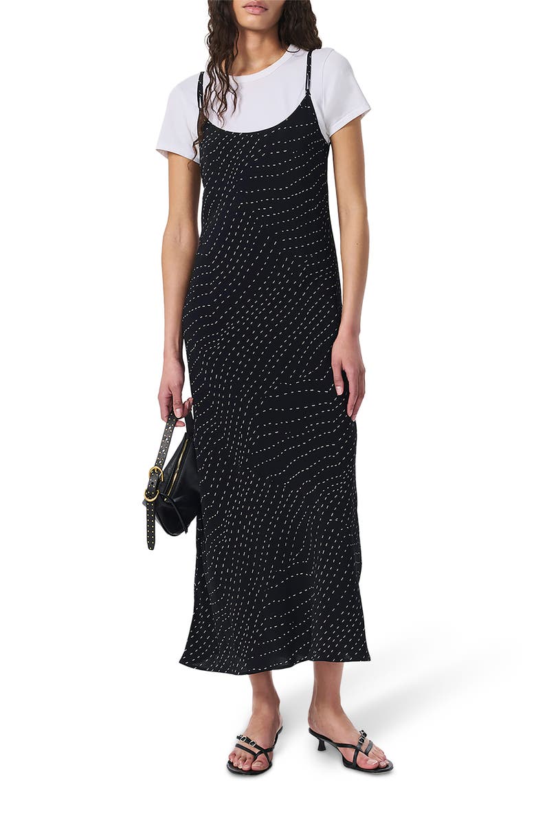 rag & bone Alessia Maxi Dress, Alternate, color, Black Print