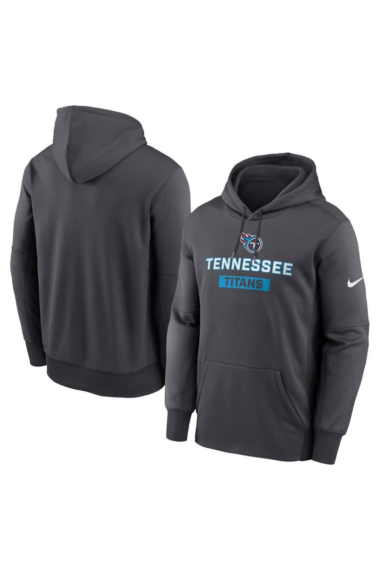 Men's Nike Anthracite Tennessee Titans Toss Sweep Performance Pullover Hoodie, Main, color, Anthracite