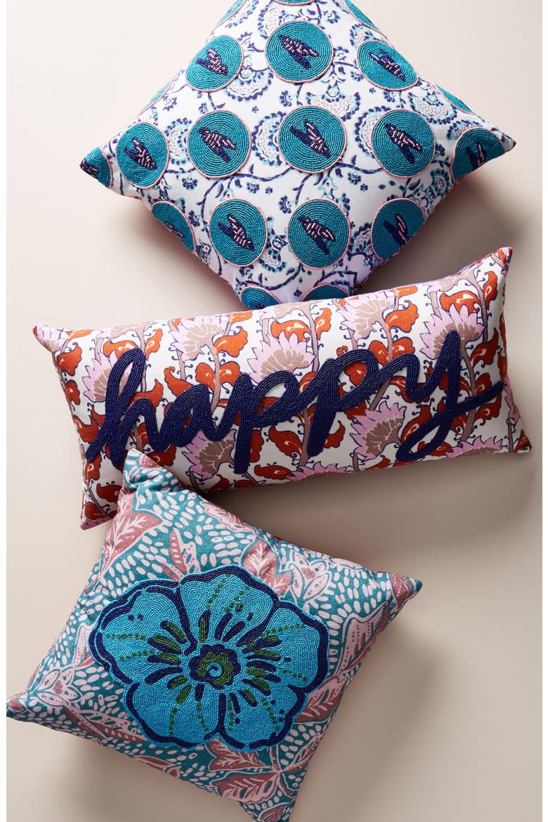 Anthropologie Devann Accent Pillow, Alternate, color, BLUE