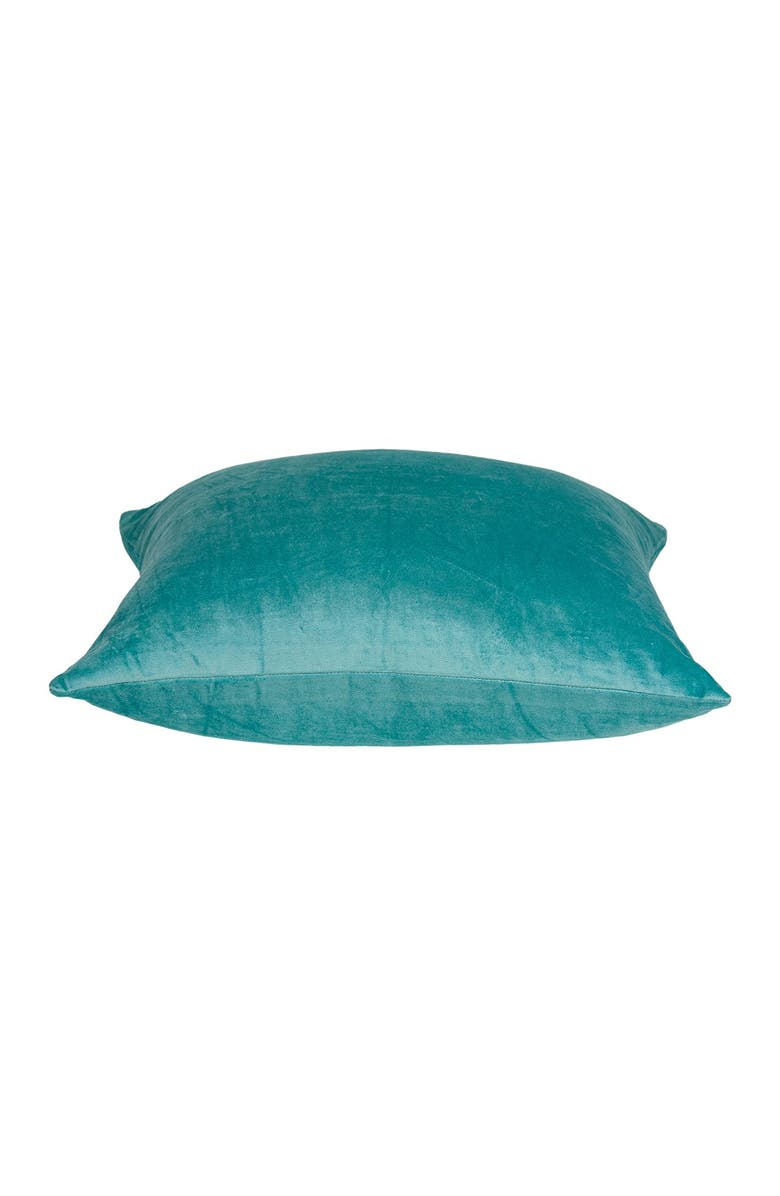 PARKLAND COLLECTION Camila Transitional Solid Pillow - 22" x 22" - Aqua, Alternate, color, Aqua