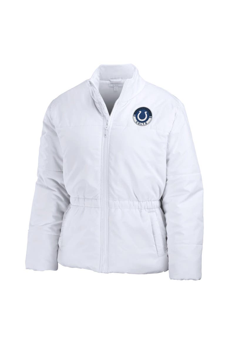 Women's WEAR by Erin Andrews  White Indianapolis Colts Packaway Full-Zip Puffer Jacket, Alternate, color, White