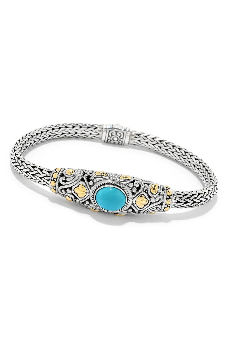 SAMUEL B. Sleeping Beauty Turquoise Bangle Bracelet, Main, color, Turquoise