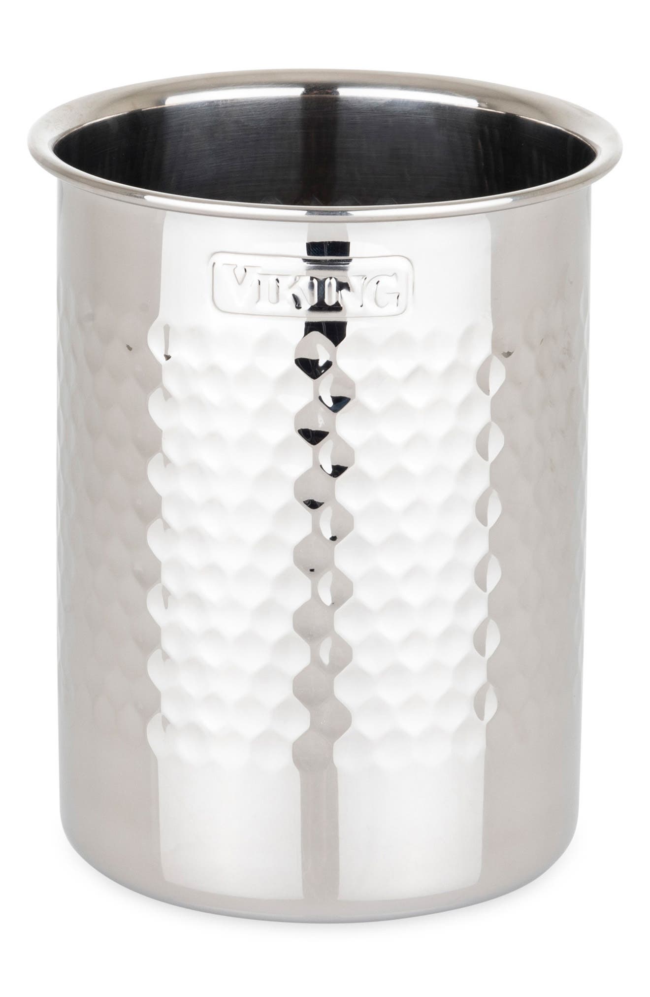 Viking Hammered Stainless Steel Utensil Holder
