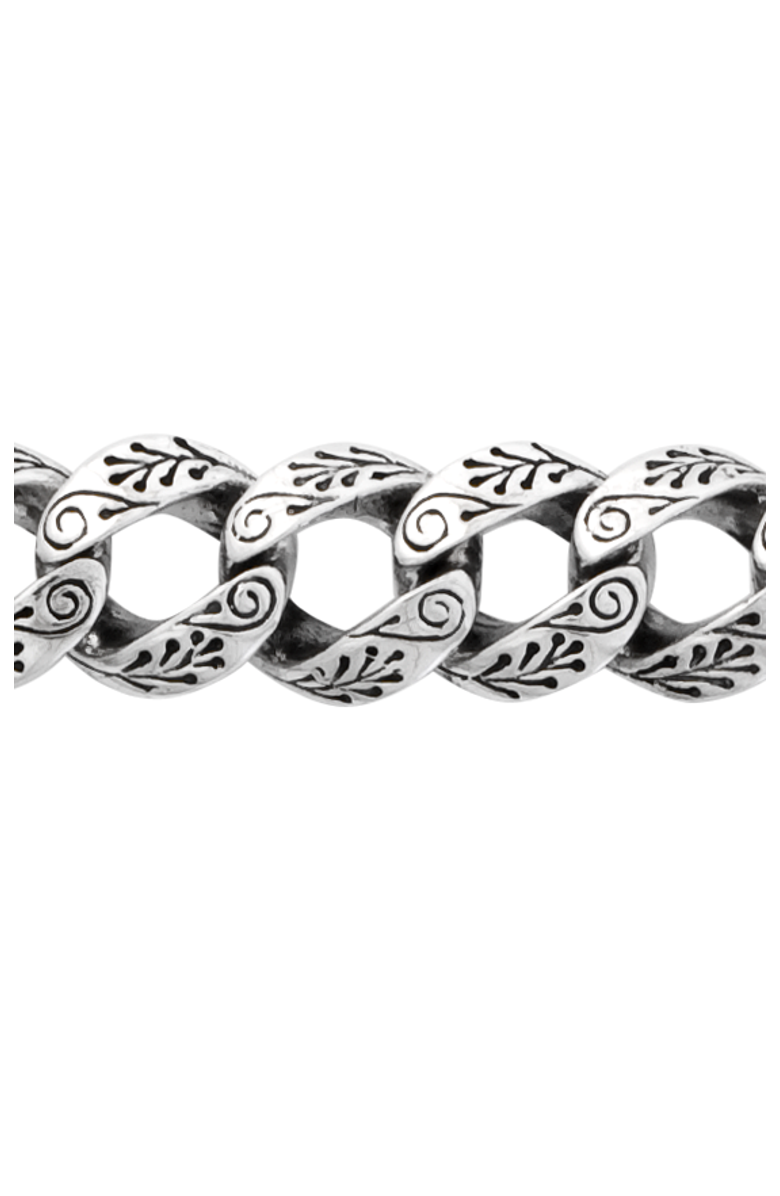 King Baby Studio Small Carved Link Bracelet, Alternate, color, Silver
