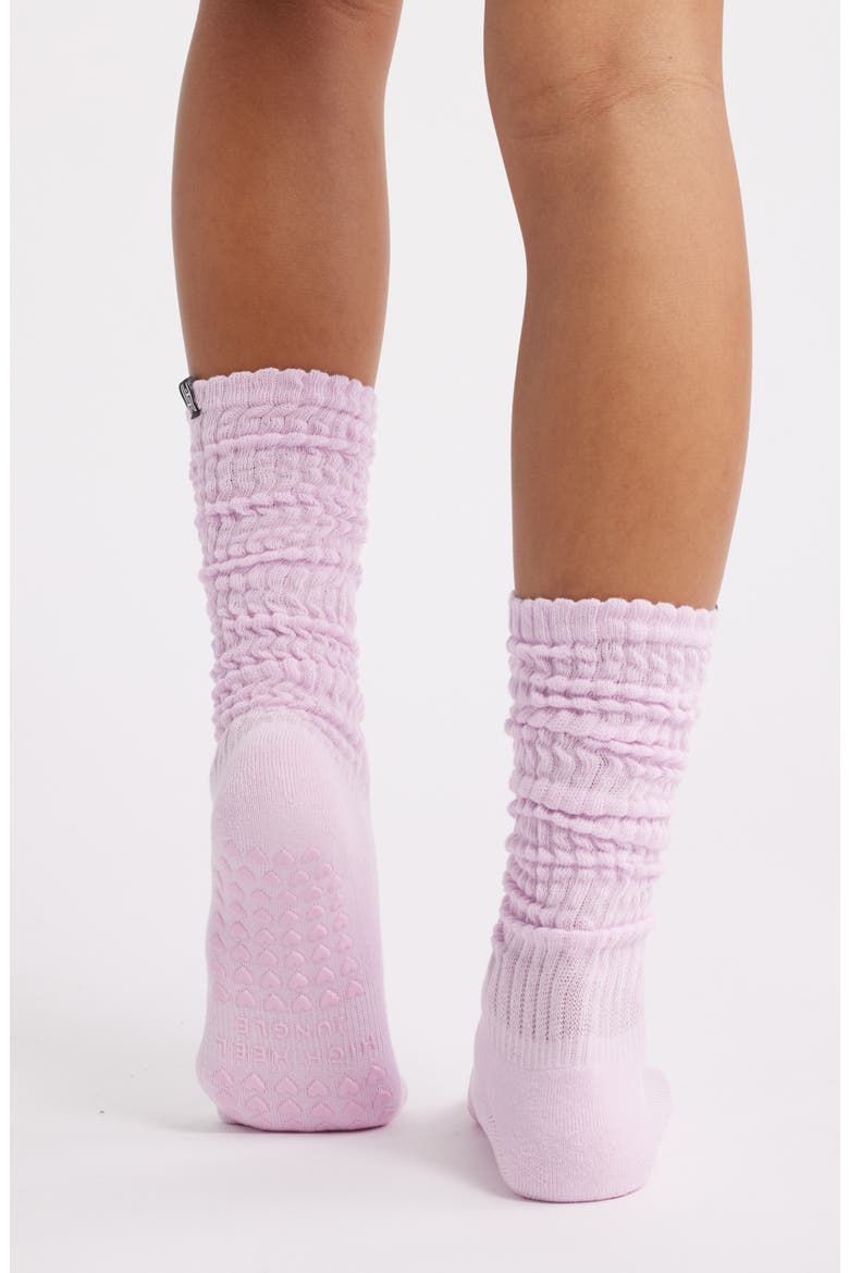 Scrunch Premium Grip Socks, Alternate, color, PINK
