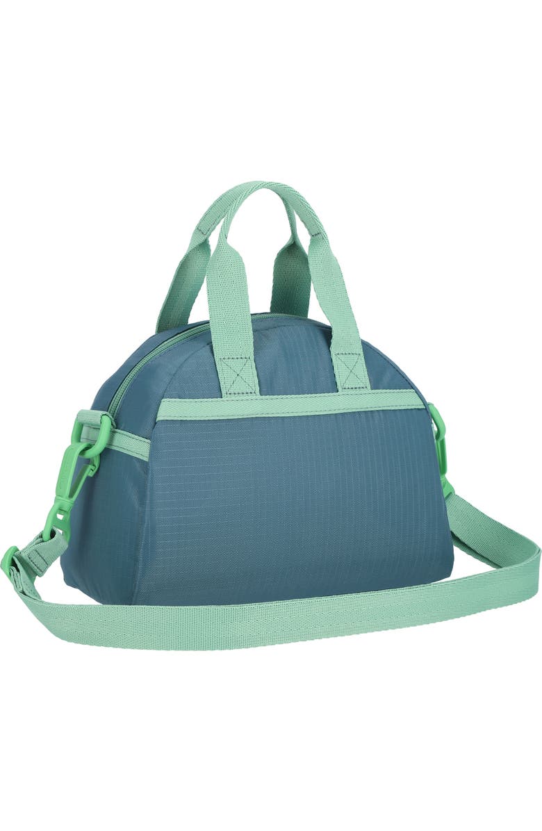 LeSportsac Small Round Water Repellent Satchel, Alternate, color, Blue Indigo/ Mint