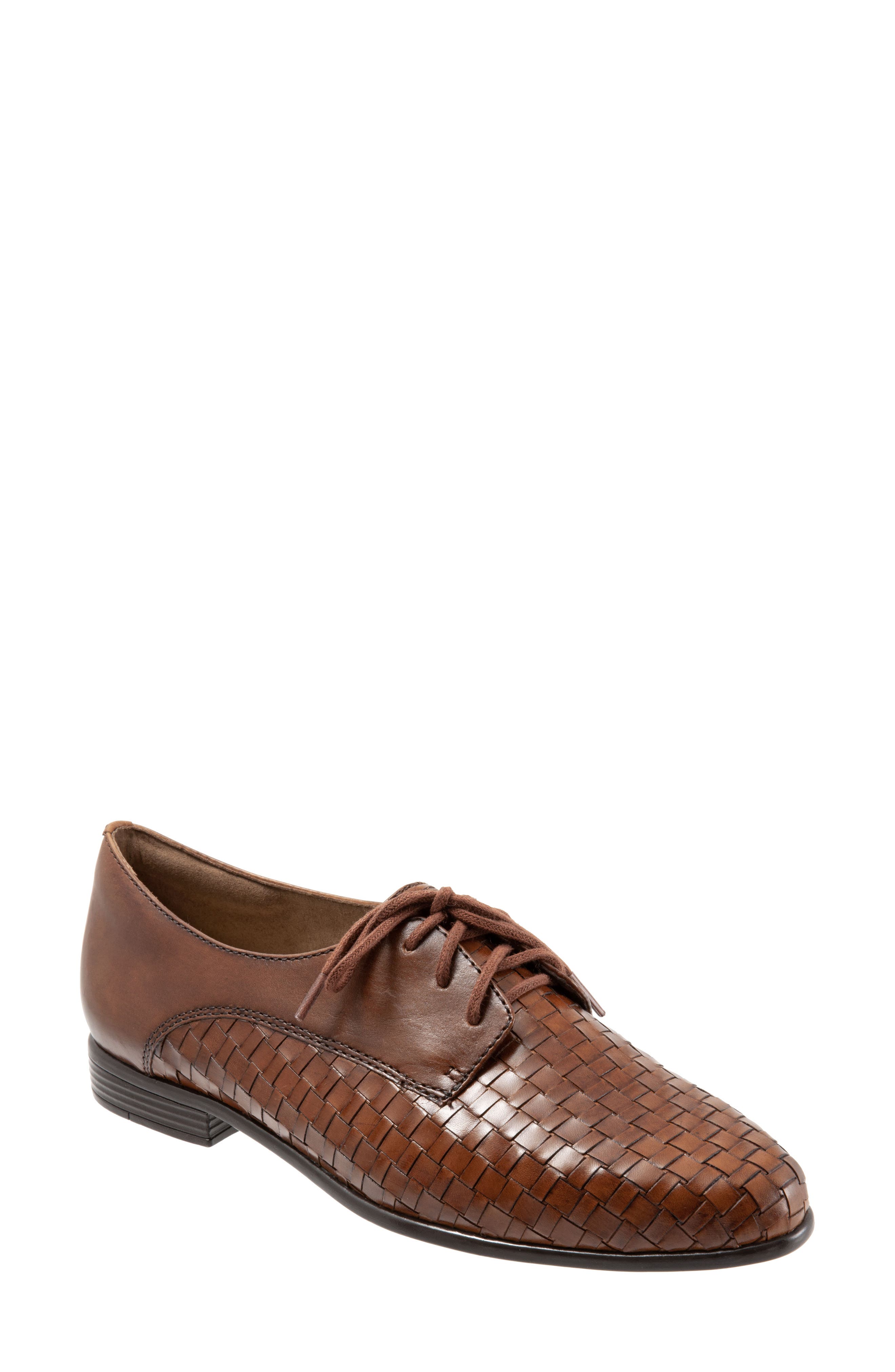 Lizzie Derby Flat, Main, color, COGNAC LEATHER