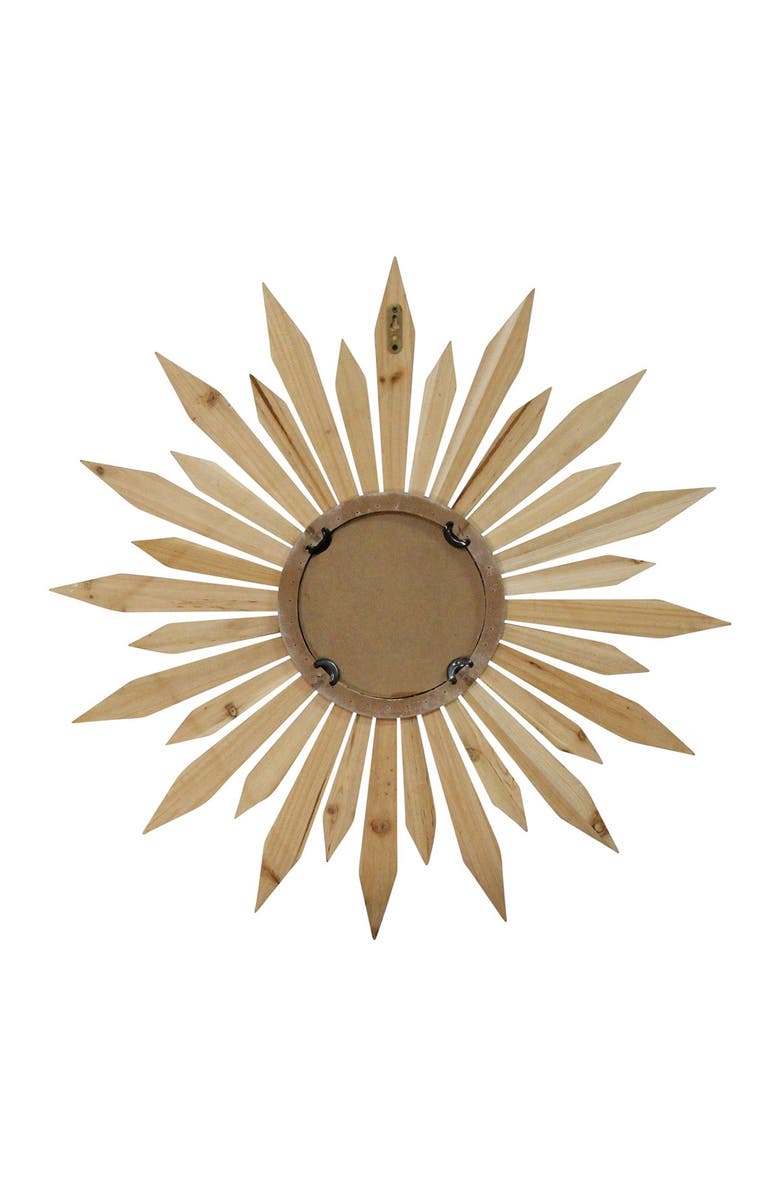 STRATTON HOME DECOR 30" Taylor Wood Starburst Wall Mirror, Alternate, color, 