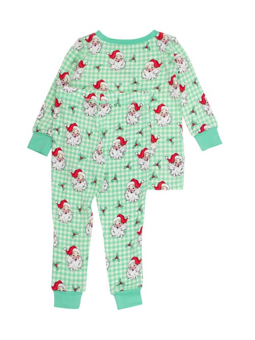 Rufflebutts Gender Inclusive Softsnooze Long Sleeve Pajama Set In Green