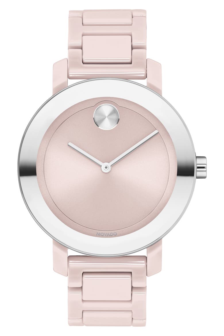 Bold Evolution Bracelet Watch, 36mm, Main, color, BLUSH/ SILVER