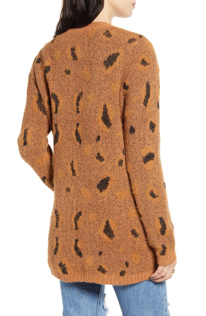 Woven Heart Animal Jacquard Cardigan, Alternate, color,