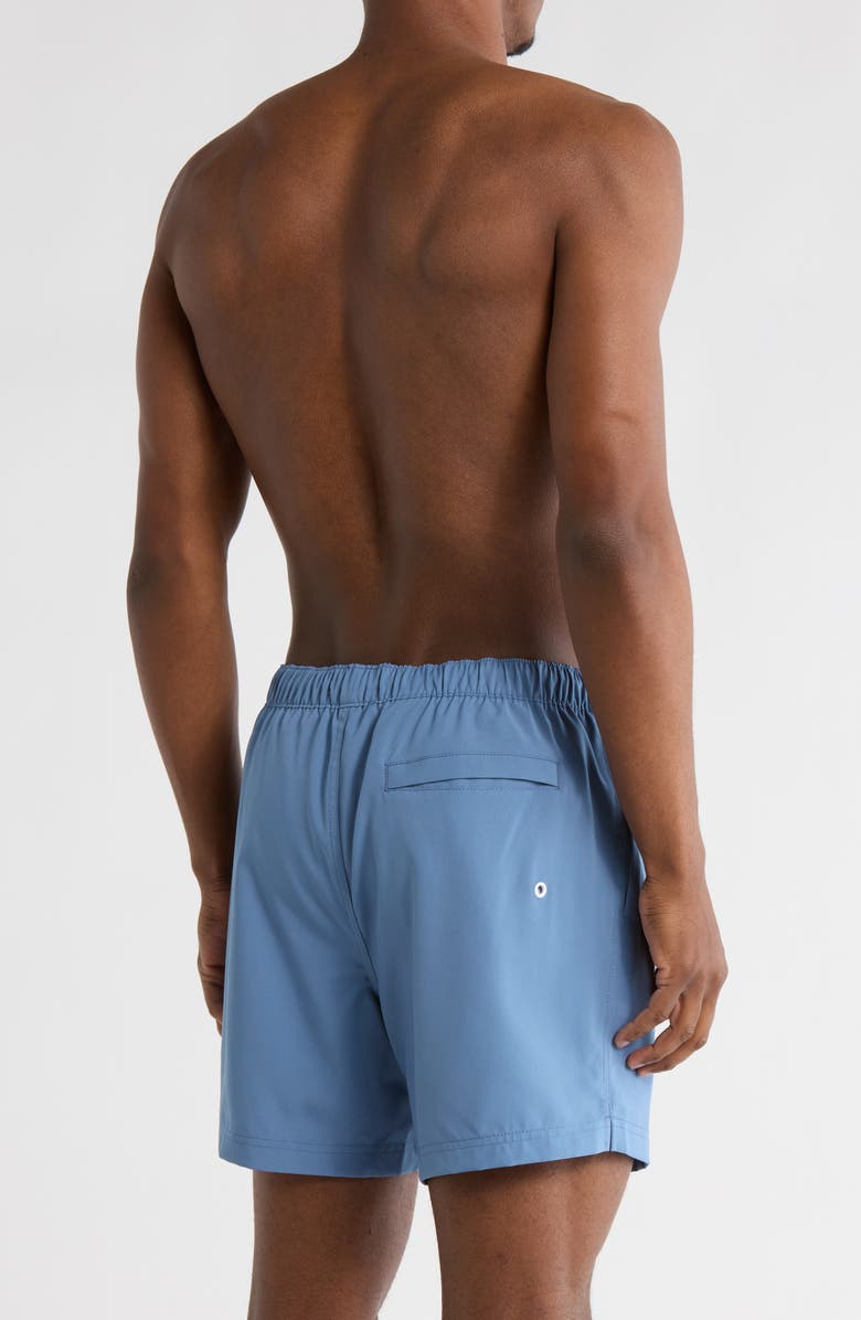 Original Penguin Solid 5-Inch Swim Trunks, Alternate, color, Copen Blue