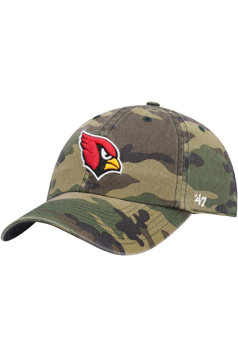 Men's '47 Camo Arizona Cardinals Woodland Clean Up Adjustable Hat, Main, color, Camo