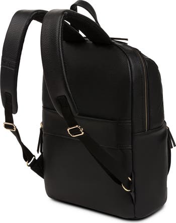 9901 Faux Leather Laptop Backpack