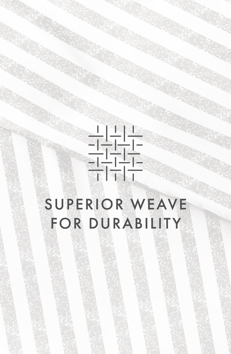 HOMESPUN Premium Ultra Soft 3-Piece Puffed Rugged Stripes Duvet Cover Set, Alternate, color, Gray