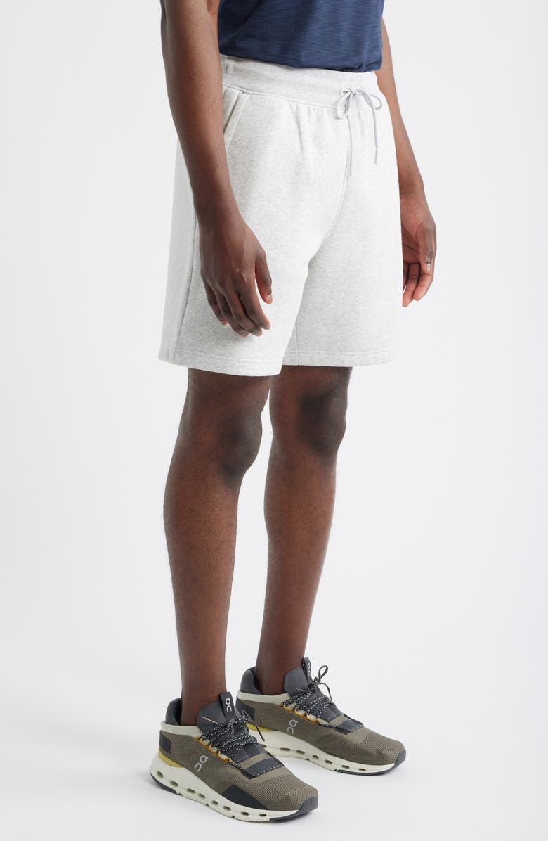 Zella Vital Fleece Performance Shorts, Alternate, color, Grey Fog Heather