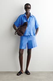 COS Tailored Elasticated Linen Shorts
