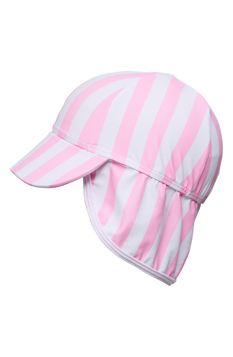 Snapper Rock Kids' Stripe Floating Flap Hat, Alternate, color, Pink