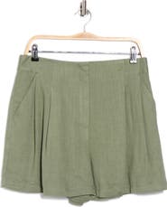 ASOS DESIGN High Waist Pleated Front Shorts