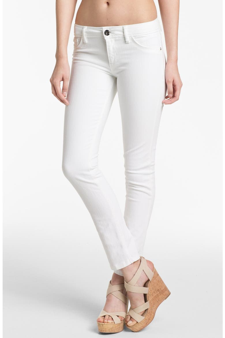 'Angel' Ankle Cigarette Jeans, Main, color, MILK