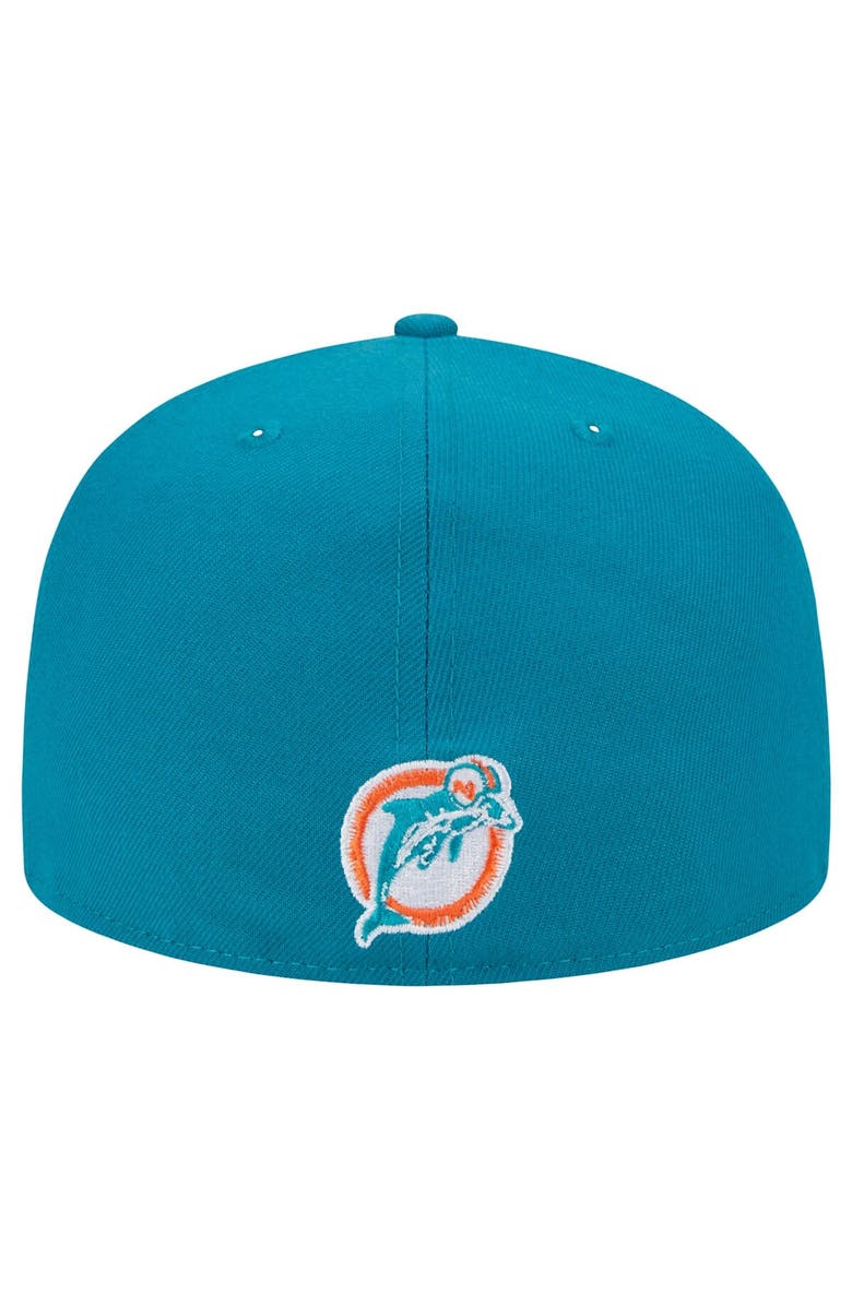 New Era Men's New Era Aqua Miami Dolphins City Originals 59FIFTY Fitted Hat, Alternate, color, 