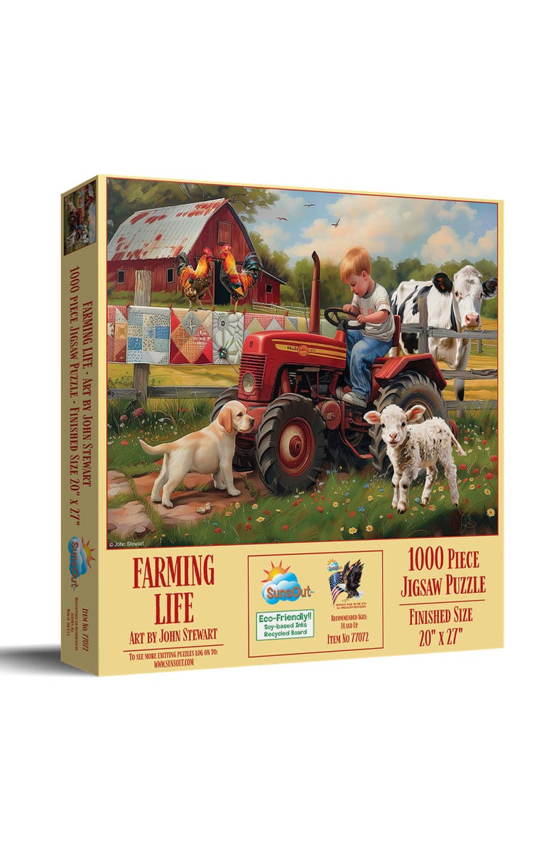 Sunsout Farming Life 1000 piece Jigsaw Puzzle for Adults, Main, color, Multicolor