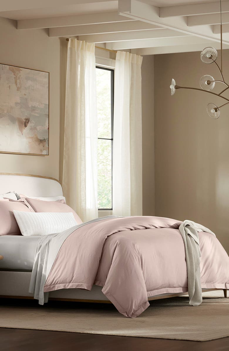 Boll & Branch Hemmed Percale Duvet Cover & Pillow Shams Set, Alternate, color, 