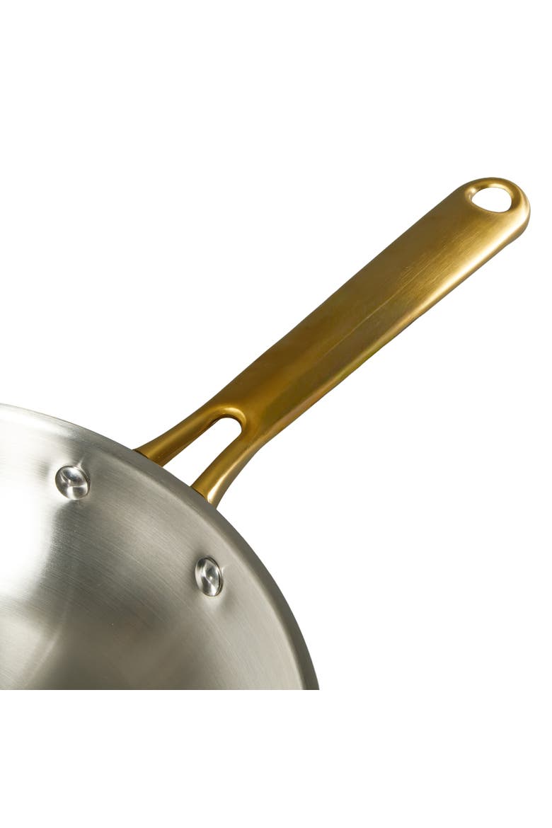 Platinum Sunstreak Pots and Pans Set 10 Piece Stainless Steel Cookware Set, Alternate, color, Silver