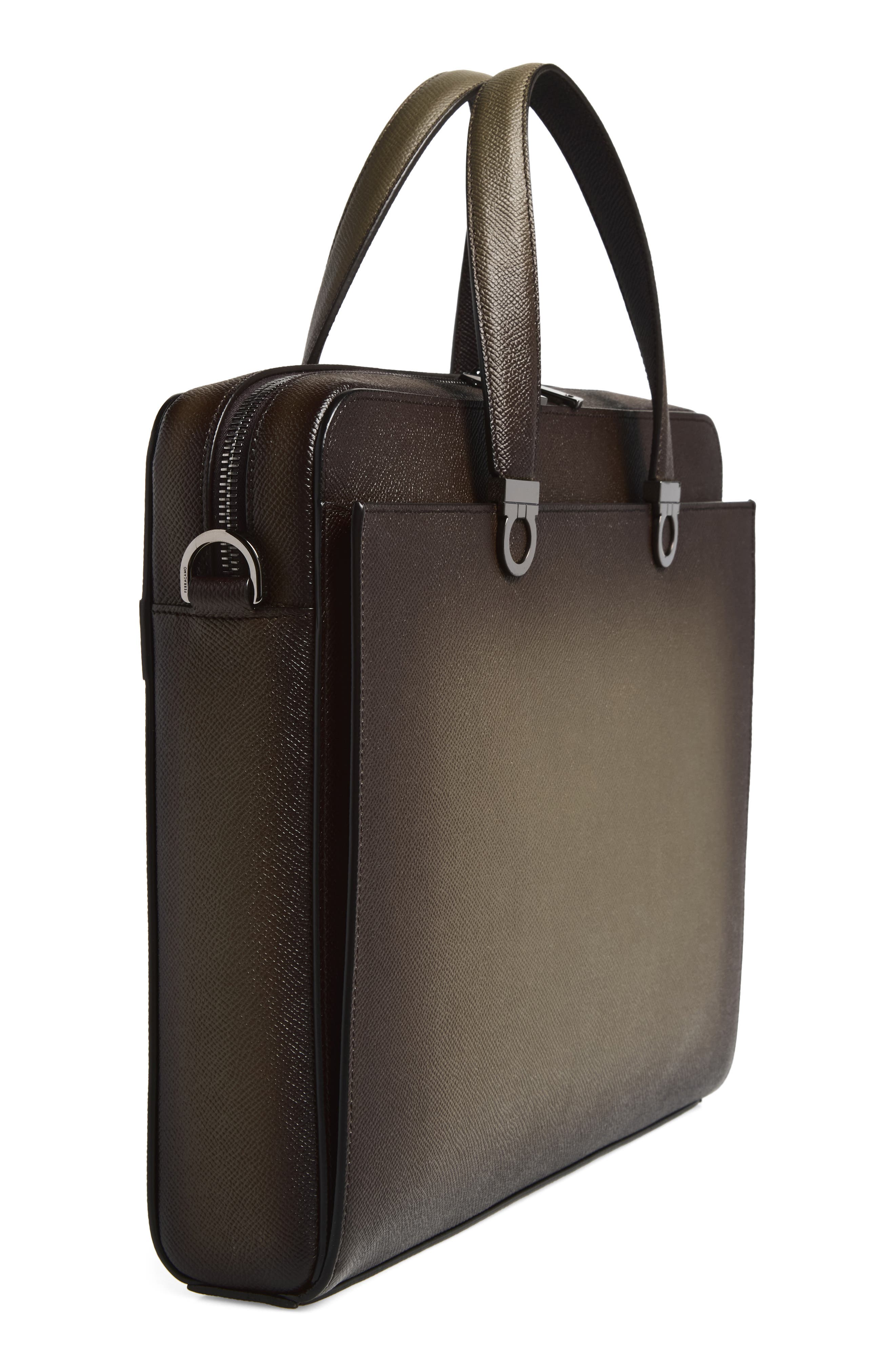 Trading Leather Briefcase, Alternate, color, SPRUZZATURA TESTA DI MORO