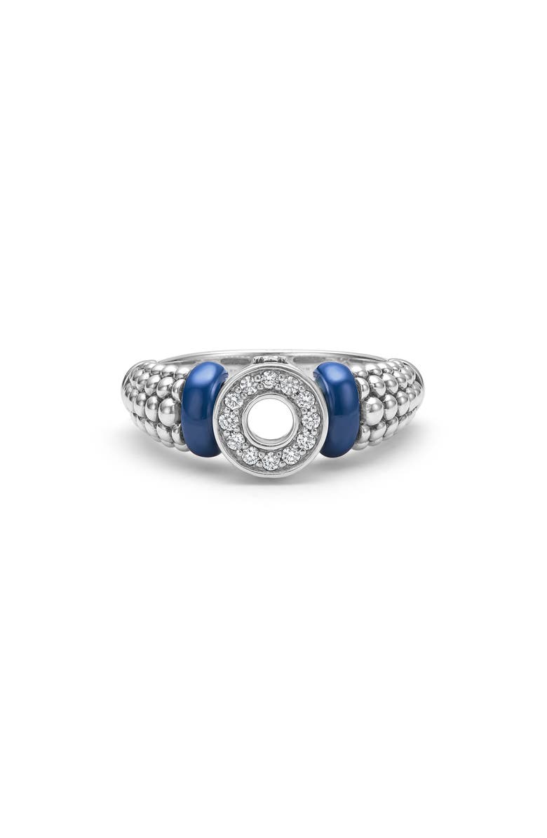 LAGOS Blue Caviar Ceramic Diamond Ring, Alternate, color, Marine