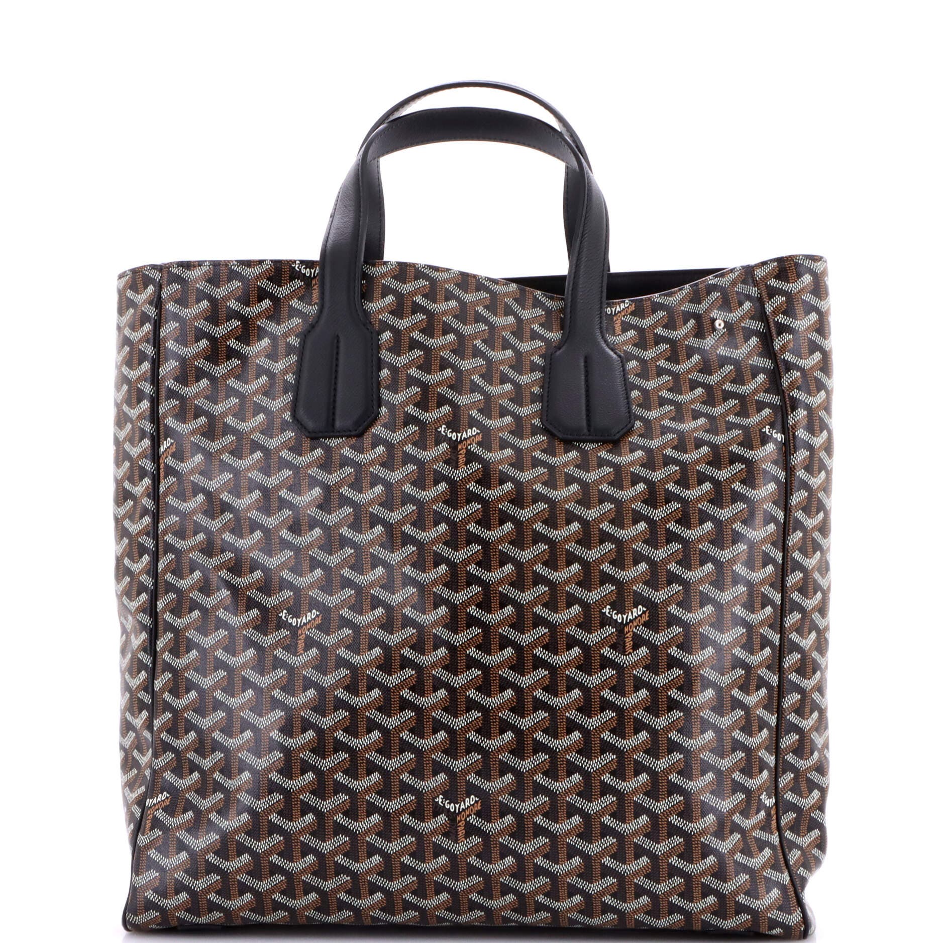 Pre-Owned Goyard Voltaire III Tote Coated Canvas, Main, color, Black