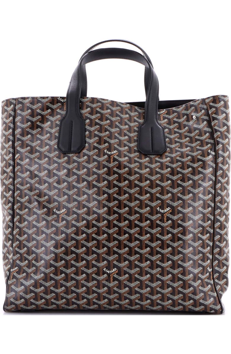 Pre-Owned Goyard Voltaire III Tote Coated Canvas, Main, color, Black