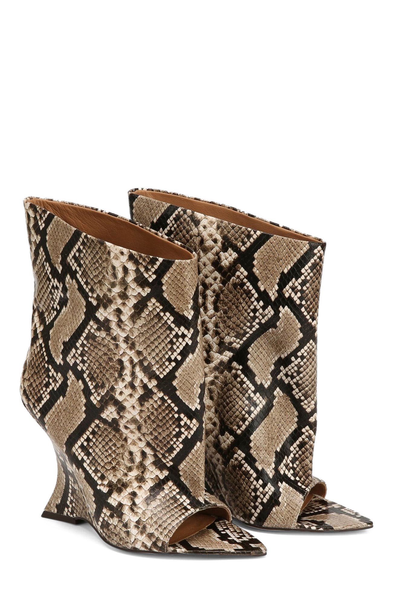 Reptile Embossed Leather, Alternate, color, Natural Snake