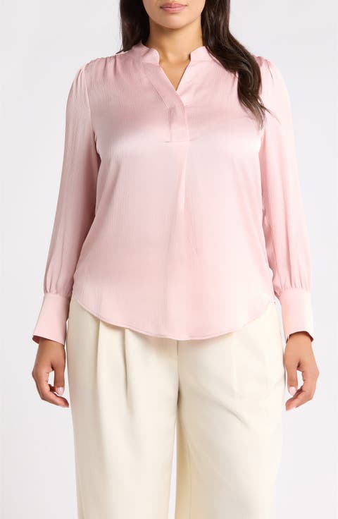Pleated Front Satin Top