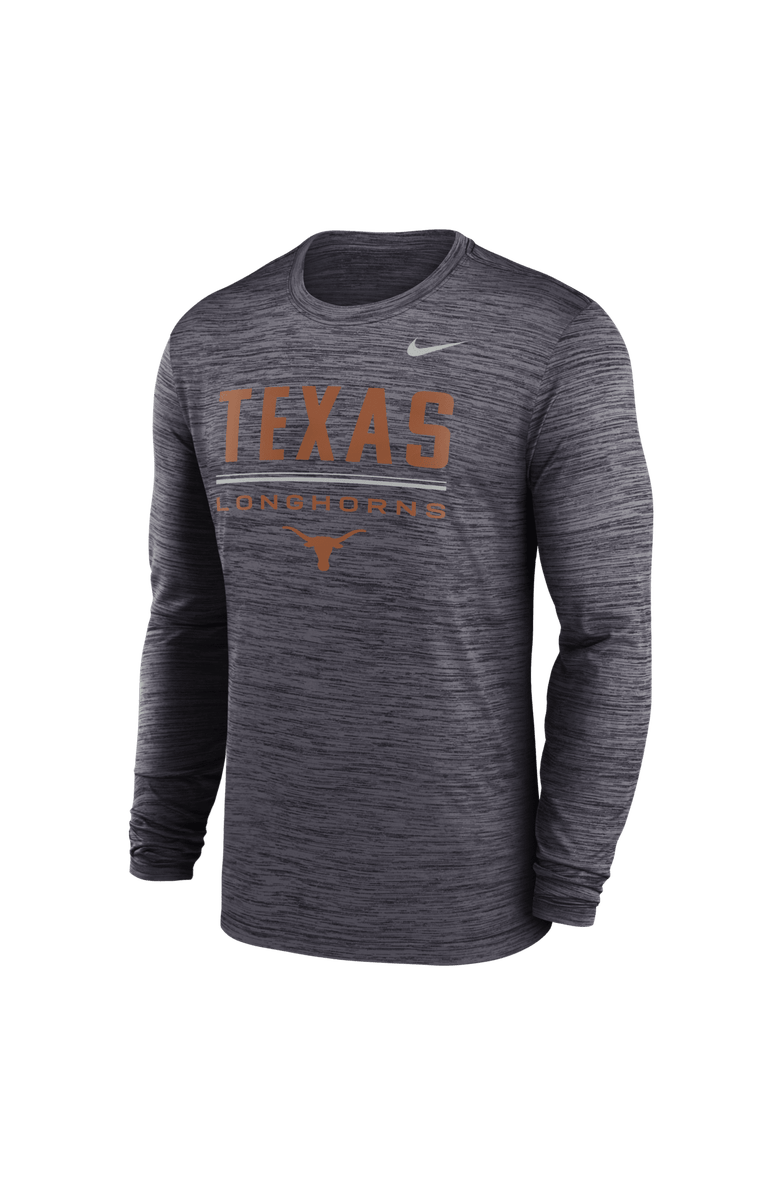 Nike Men's Nike Black Texas Longhorns Sideline Velocity Dri-FIT Long Sleeve T-Shirt, Alternate, color, Black