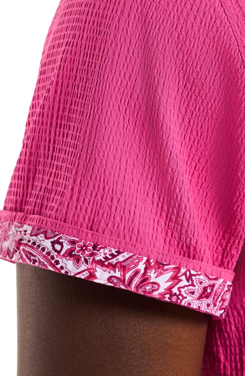 Robert Graham Piers Short Sleeve Seersucker Shirt In Pink