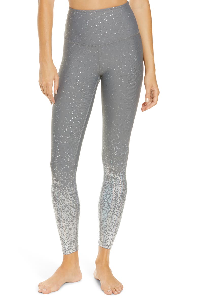 Ombré High Waist 7/8 Leggings, Main, color, STONE GRAY SILVER DIZZY SPECKL