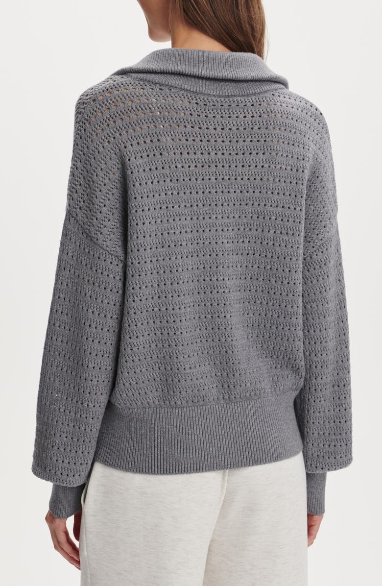 Varley Darla Half Zip Sweater, Alternate, color, Silver Filigree