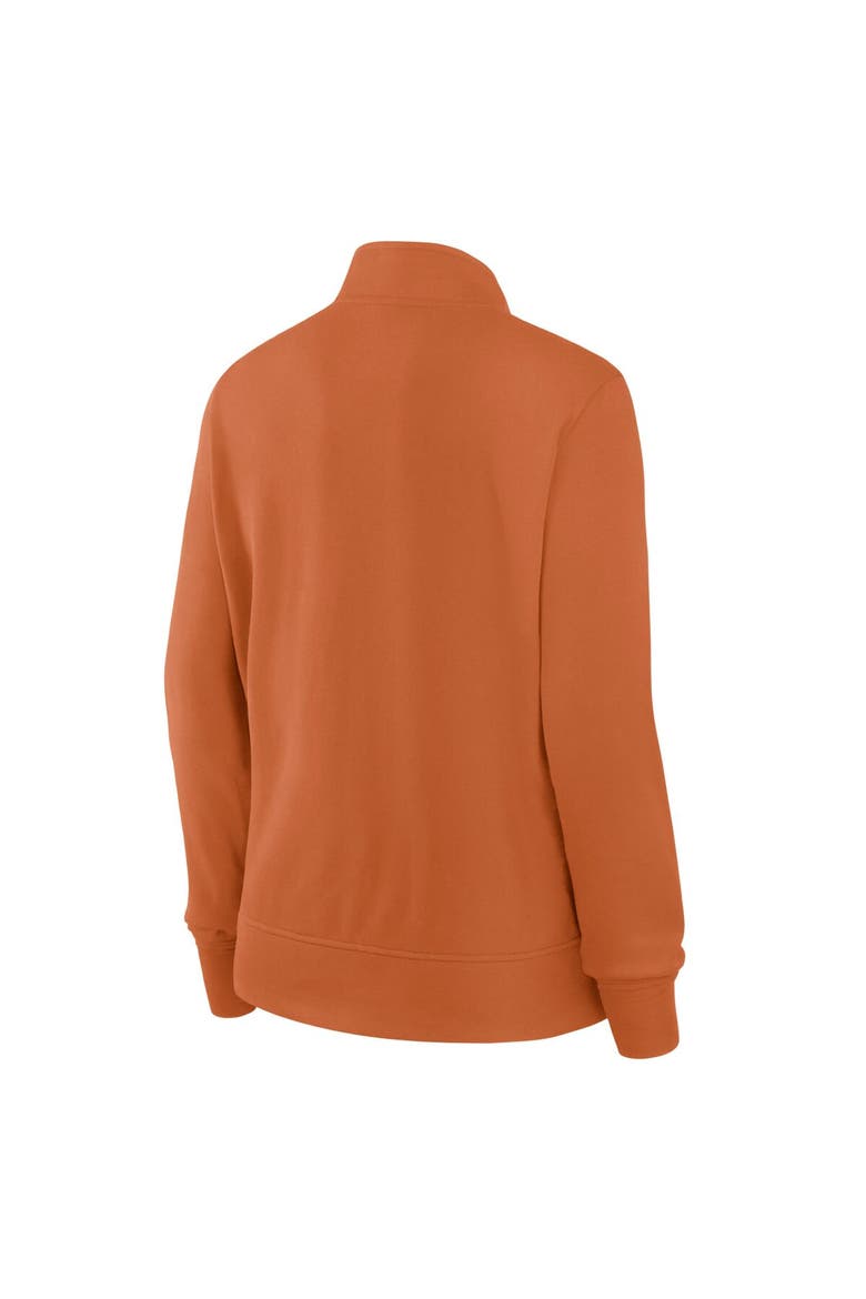 Women's Fanatics Texas Orange Texas Longhorns Velocity French Terry Quarter-Zip Jacket, Alternate, color, Burnt Orange