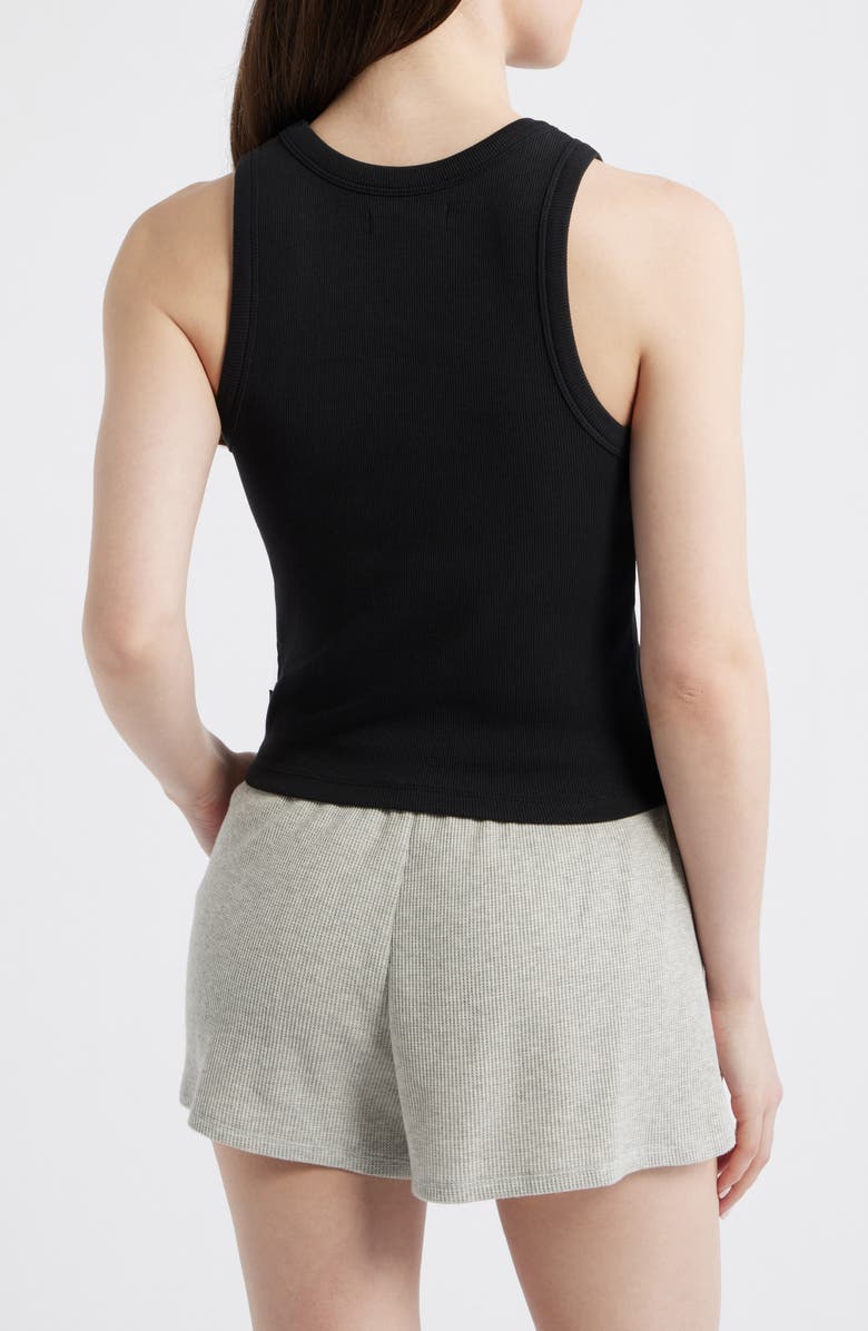 Rip Curl Classic Stretch Cotton Rib Tank, Alternate, color, Black