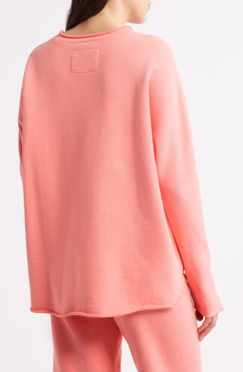 Frank & Eileen Anna Long Sleeve Capelet Sweatshirt In Passion Fruit
