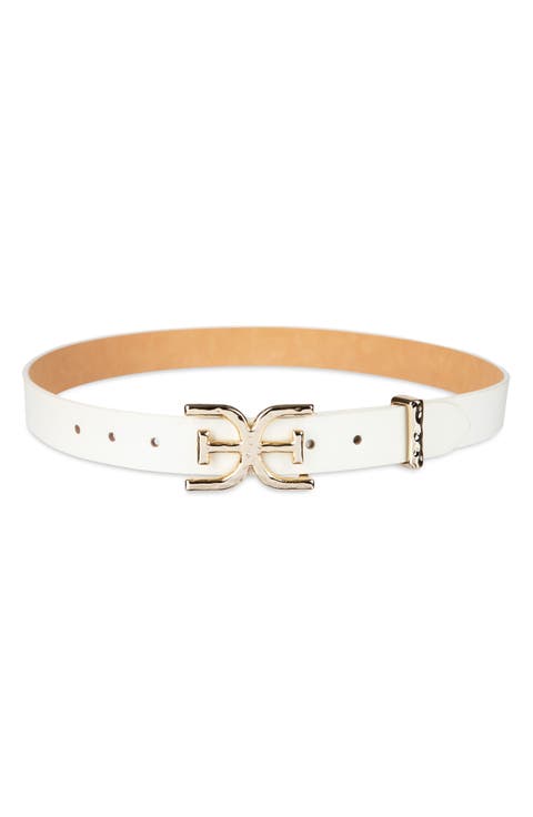 Hammered Logo Buckle Belt