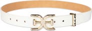 Sam Edelman Hammered Logo Buckle Belt