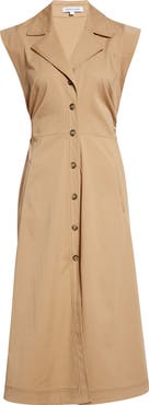 Veronica Beard Orla Linen Blend Maxi Shirtdress