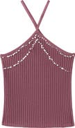 MANGO TEEN Sequin Halter Top