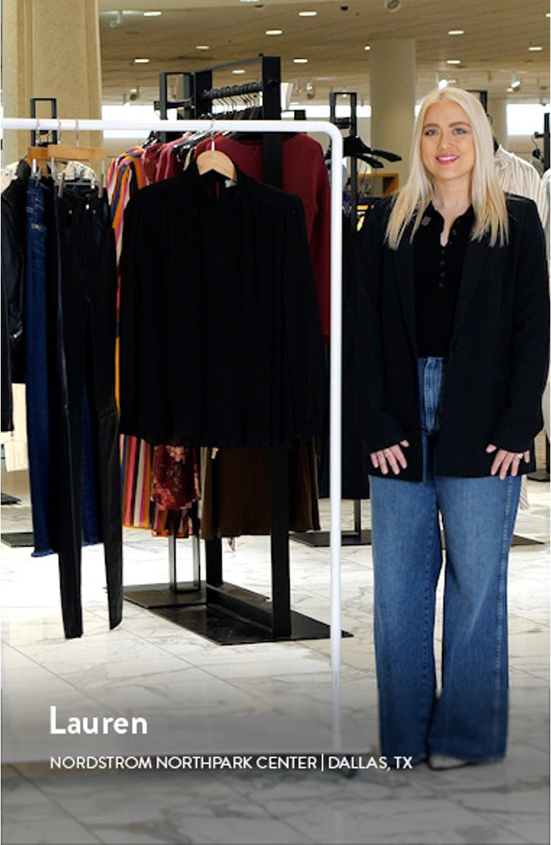 Plissé Mock Neck Top, sales video thumbnail