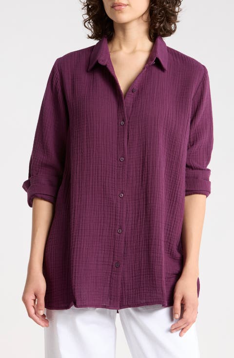 Classic Collar Button-Up Shirt