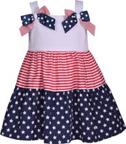 Iris & Ivy Kids' Bow Shoulder American Dress