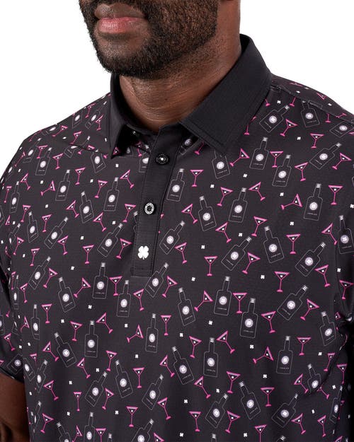Black Clover Liquid Luck Polo In Black
